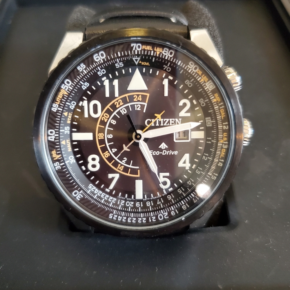 Citizen Promaster Nighthawk men's watch with Black Leather Strap - Picture 7 of 7